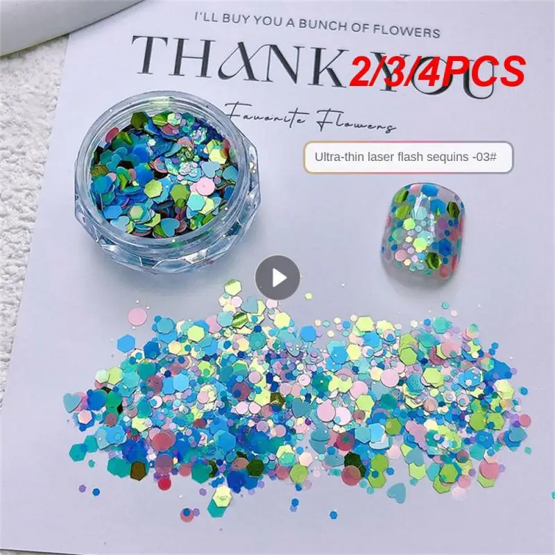 2/3/4 шт. градиентные блестки для маникюра лазерные простые в использовании