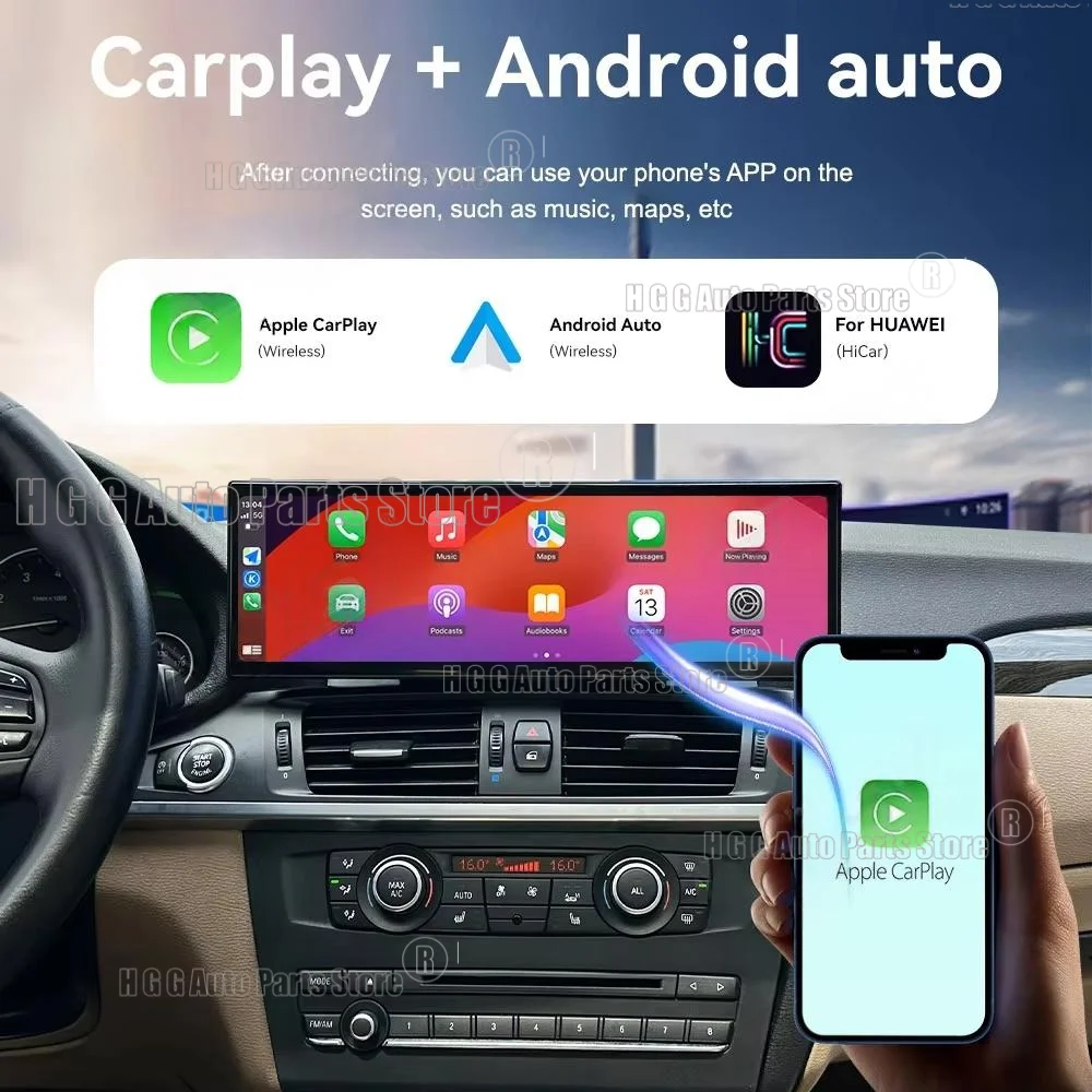 Фото 14,9-дюймовый экран с CarPlay для BMW X3 X4 серии F25 F26 2011-2017, мультимедийный проигрыватель, GPS-навигация, автомобильная магнитола, медиа-центр №4
