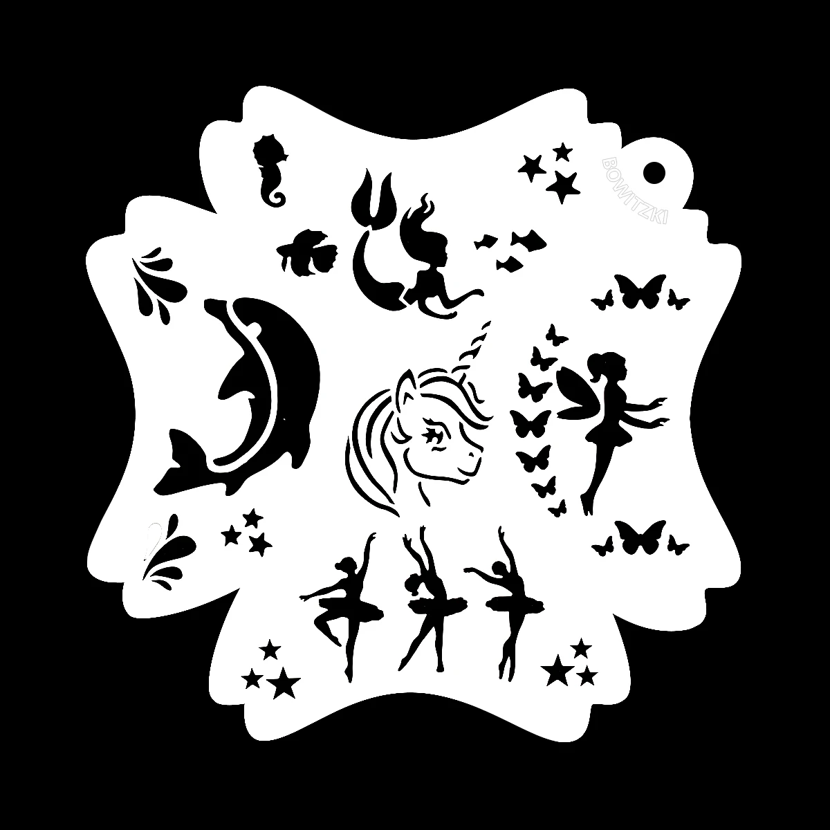 Многоразовые трафареты Bowitzki для рисования лица искусство тела временные