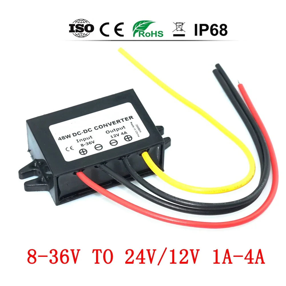 Понижающий преобразователь постоянного тока с 8-36 в 19 30 В до 24 12 4 а 2 А 3