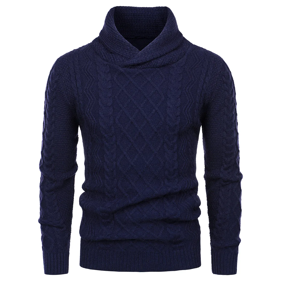 Winter  Men Sweaters Pullovers Knitting Wool Warm Slim Fit Casual Knitted Sweater