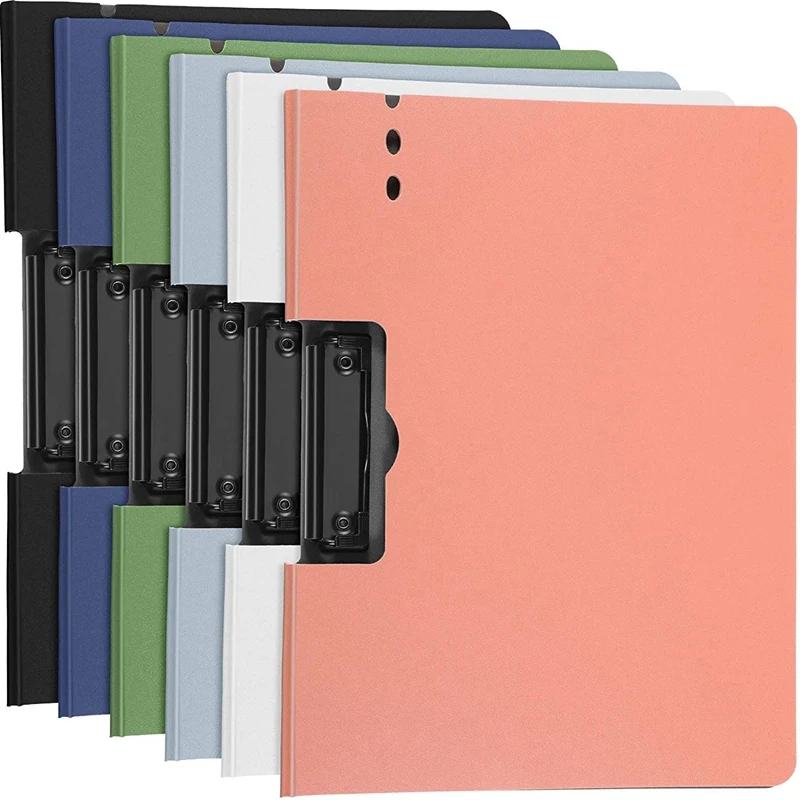

6Pcs Foldable Clipboard A4 Nursing Clipboard File Foldover With Pen Holder Multi-Color Lightweight Clipboard
