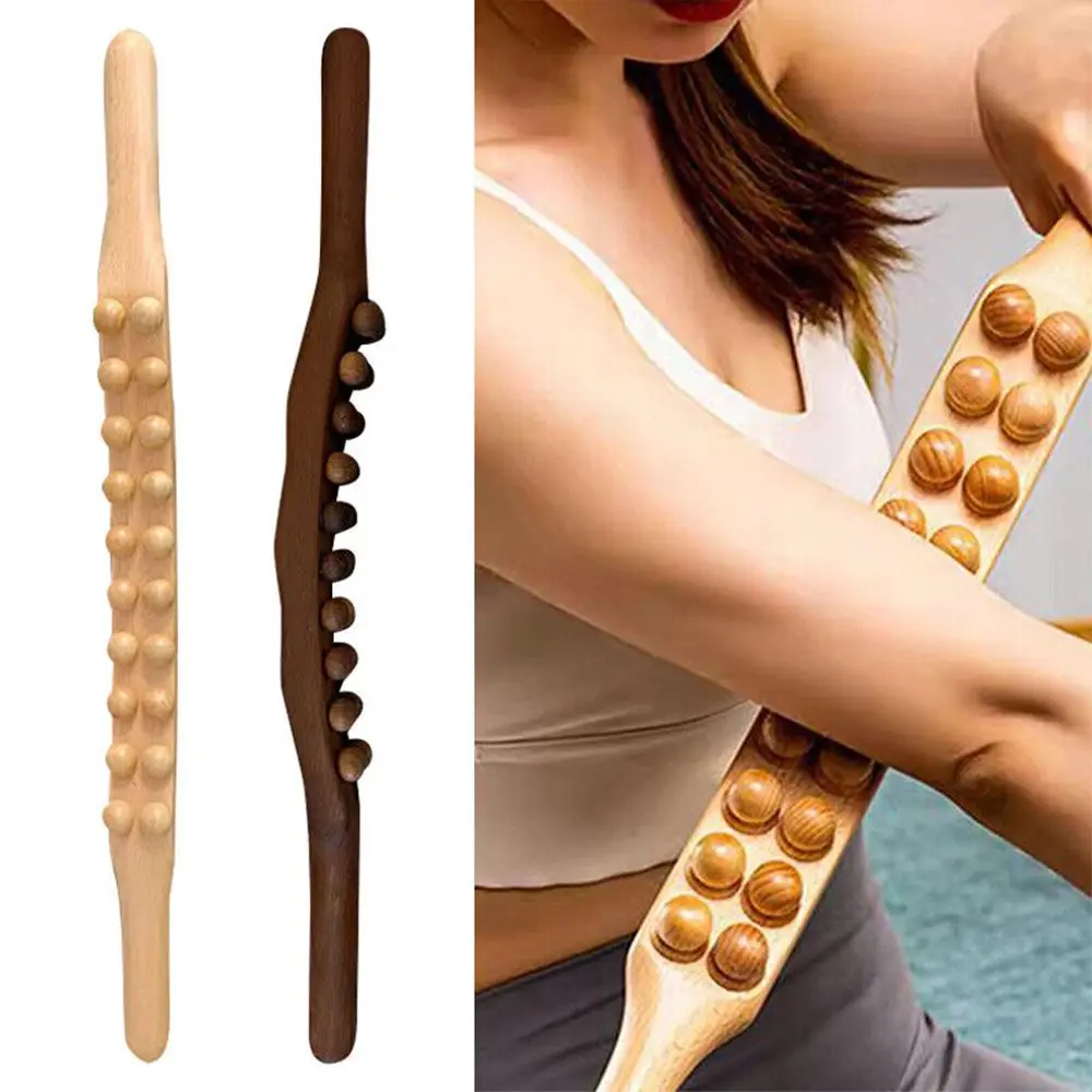 

Relax Handheld Self-Massager Wooden Massager Massage Stick Gua Sha Massage Tool