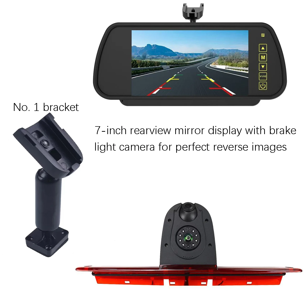 Камера заднего хода стоп-сигнала с двумя объективами и камера дальнего света со