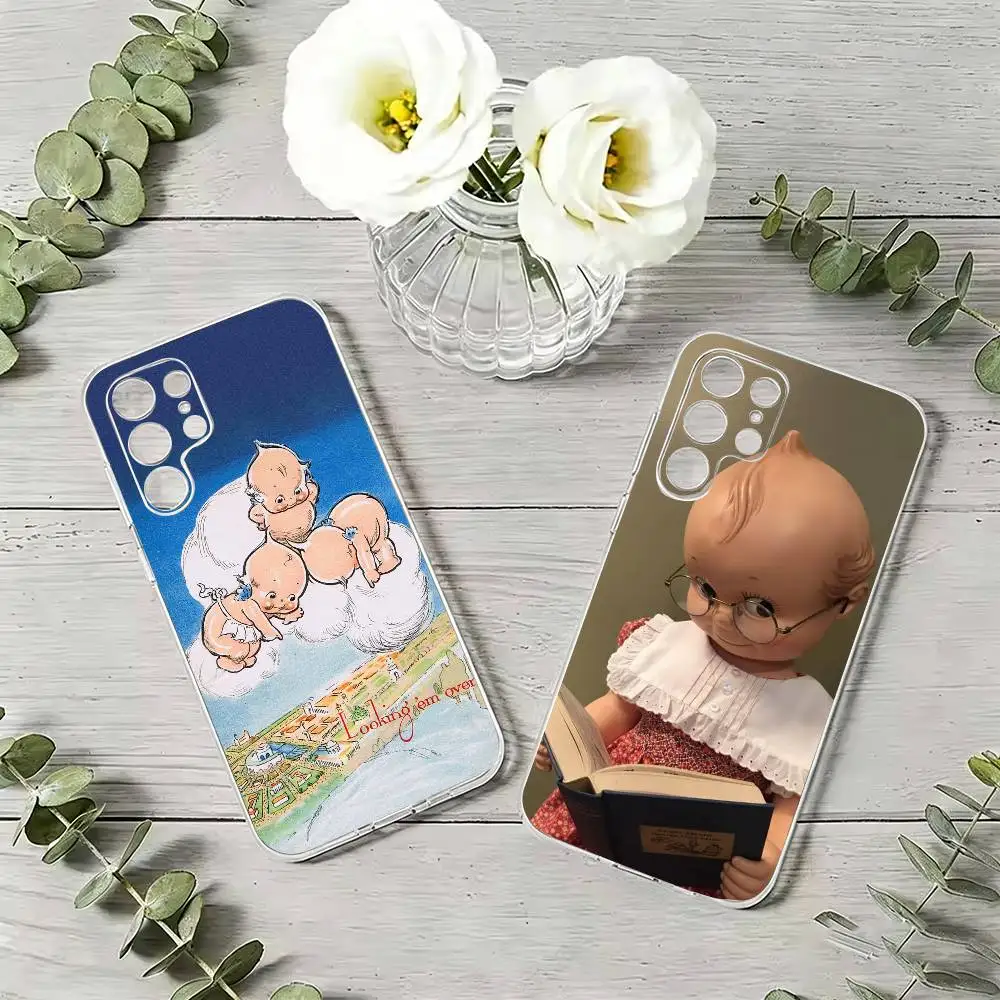 Фото Чехол для телефона Kewpie Cute Angel Baby для Samsung S23, S22, S21, S20, S30, прозрачный силиконовый чехол. №1