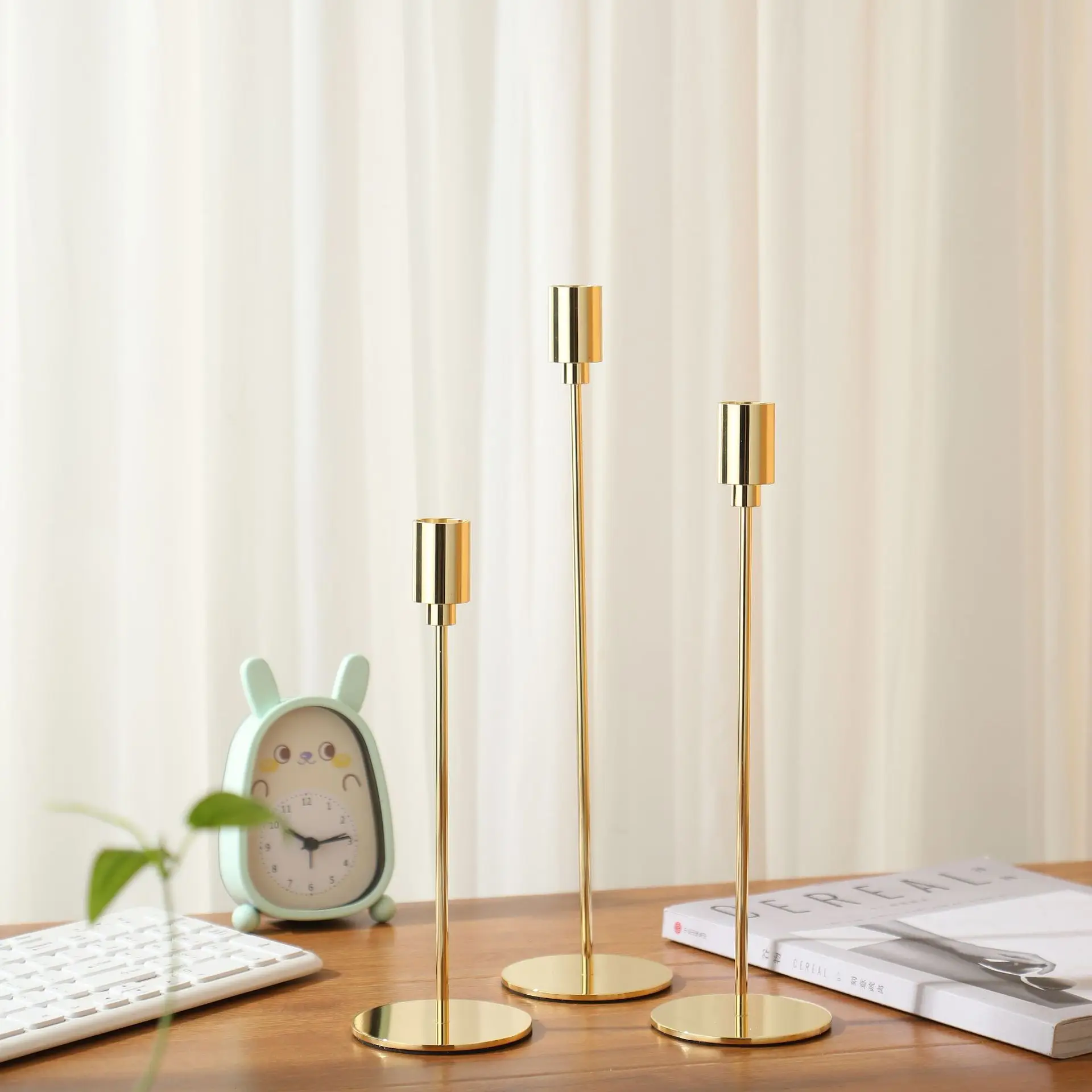 S Black Gold Candlesticks Wedding Table Centerpiece Candelabra Party Exquisite Candler Home Decor