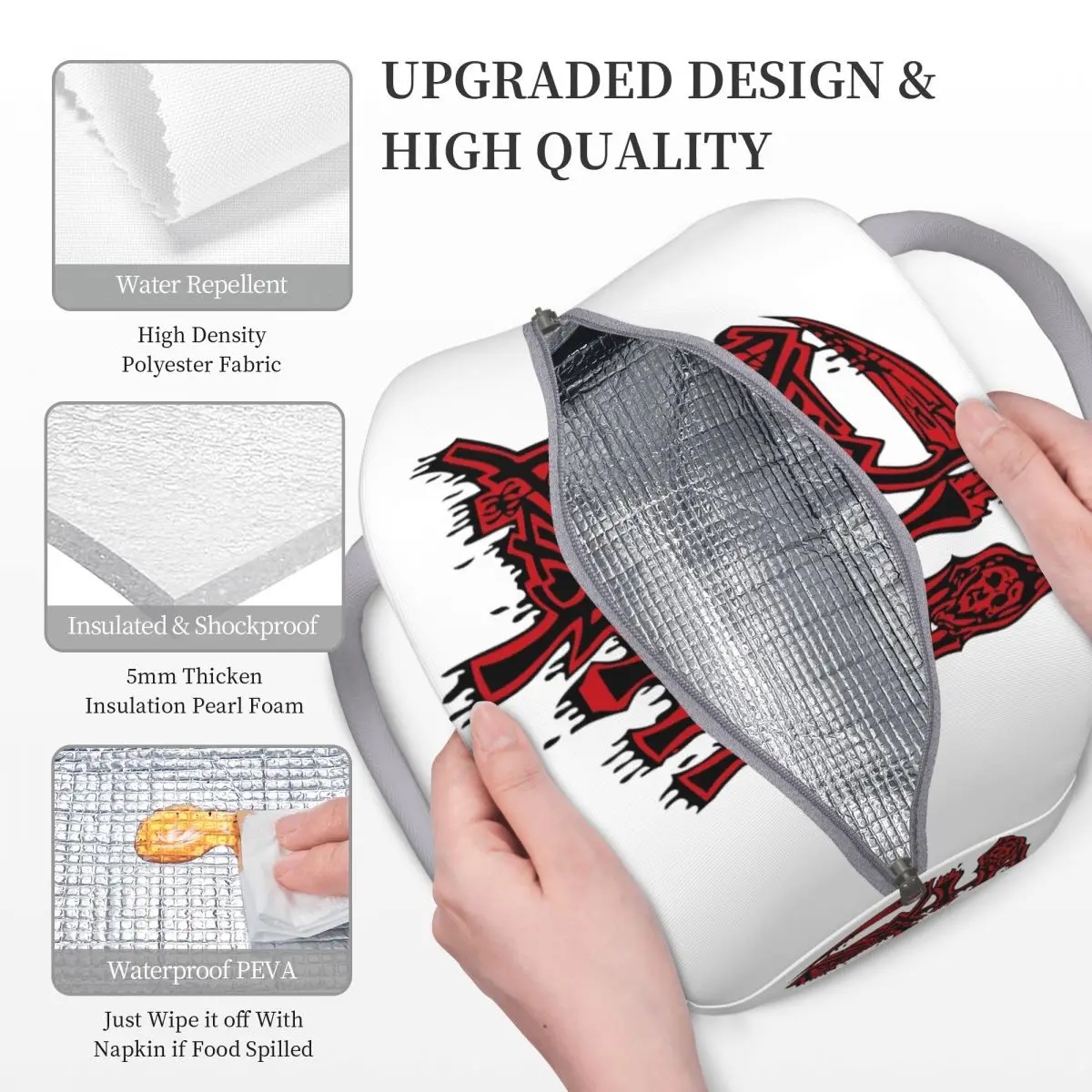 Термоизолированные ланч-пакеты Death Metal рок-группы для офиса портативный пищевой