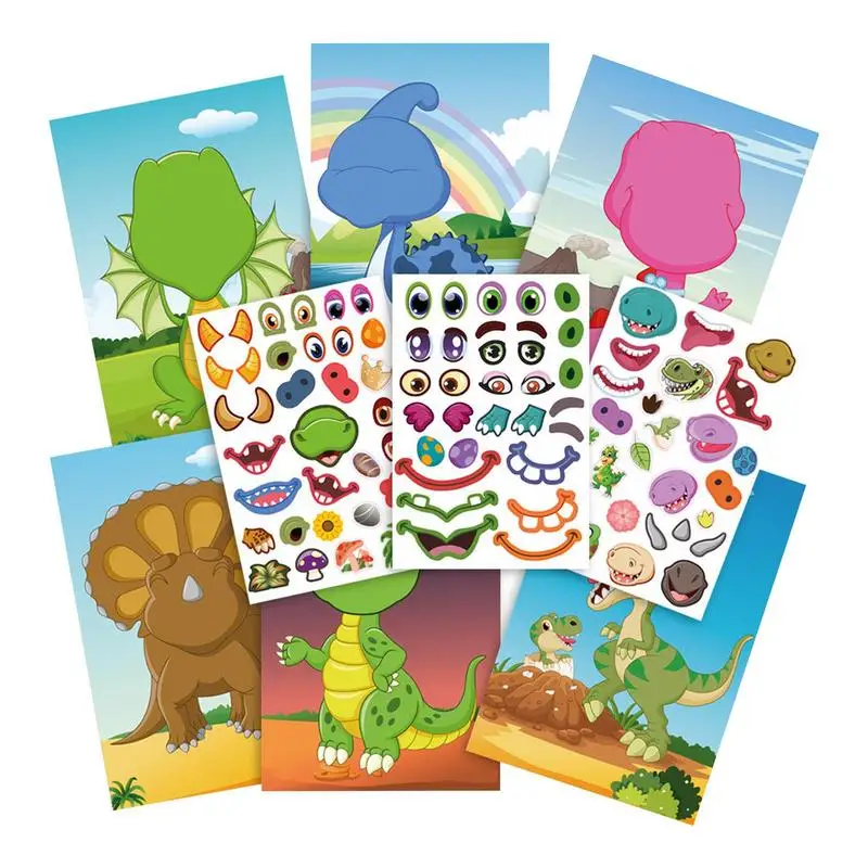 

Make A Face Sticker Sheets 90/93 PCS Make-a-face Sticker Sheets Make Your Own Animal Mix And Match Sticker Sheets Party Favor
