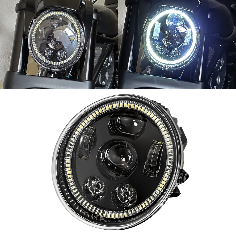 E9 мотоциклетные фары для Vrod Led Halo DRL Harley 02-16 V Rod Vrsc Vrsca Vrscdx светодиодные