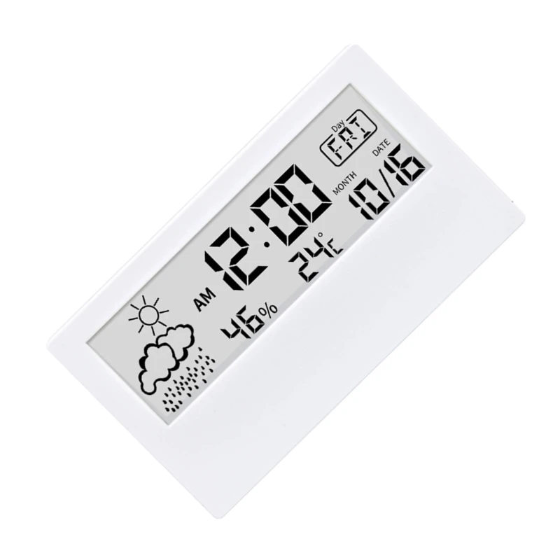 367A Большие цифровые настенные часы Температура Влажность Неделя Дисплей