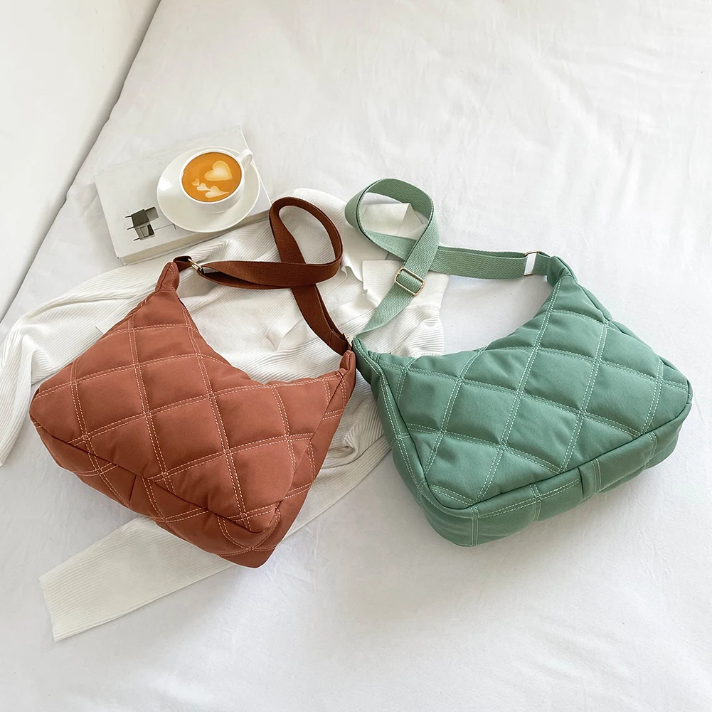 

Fashion Satchel Bags Soft Quilted Ladies Hobo Bag Lightweight Oxford Girl High-quality Large Bag for Women Vacation Travel