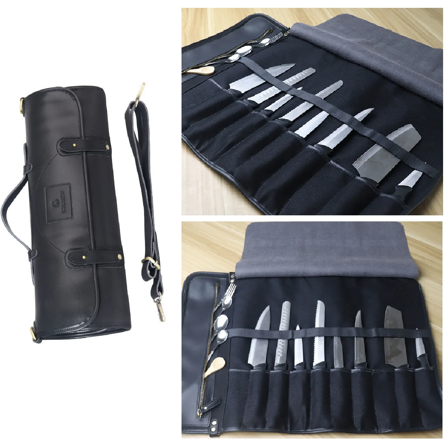 Pocket Knife Tools Bag Electrician Tool Kit Shoulder Strap Pure Leather Boxes Wheels Western Food Briefcase Box Belt Large