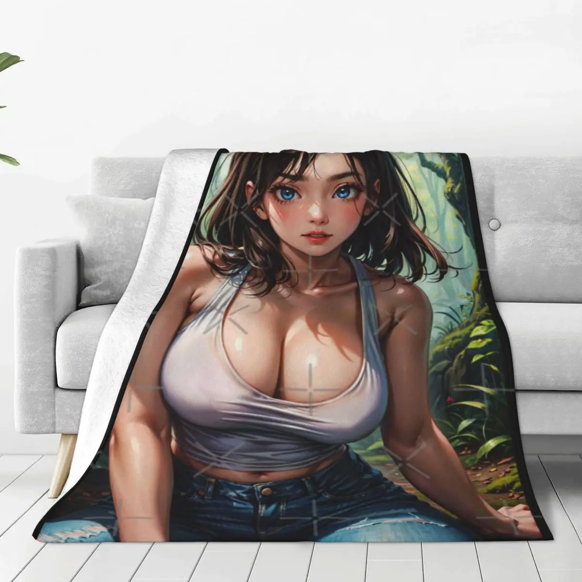 Одеяло в стиле аниме PinUp Girl Syun Kamakado 079 (отправляющее зачарованном лесу) покрывало