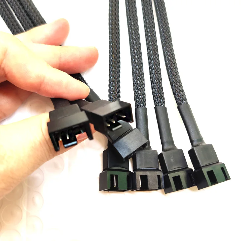 

PWM Fan Splitter 4pin Adapter Cable 1 To 1 2 3 4 Computer CPU Fan Splitter PC Fan Extension Power Cable Computer Components