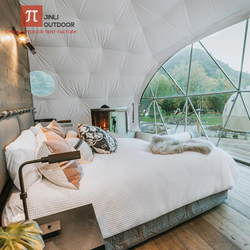 Jinli наружный прозрачный стеклянный дом Курортное стекло ПВХ купол отель