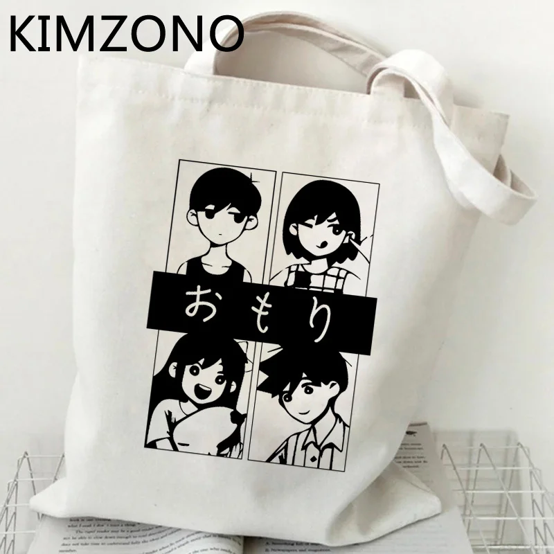 

Omori shopping bag shopper bolso eco reusable shopping canvas bag foldable jute ecobag cabas