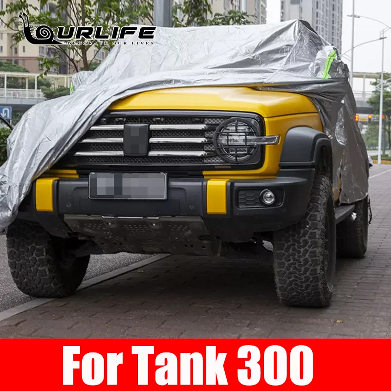 

Чехол для автомобиля, наружная защита, водонепроницаемый солнцезащитный козырек, снег, пылезащитные детали, аксессуары для резервуара Wey Gwm 300 T300 2022 2023 2024