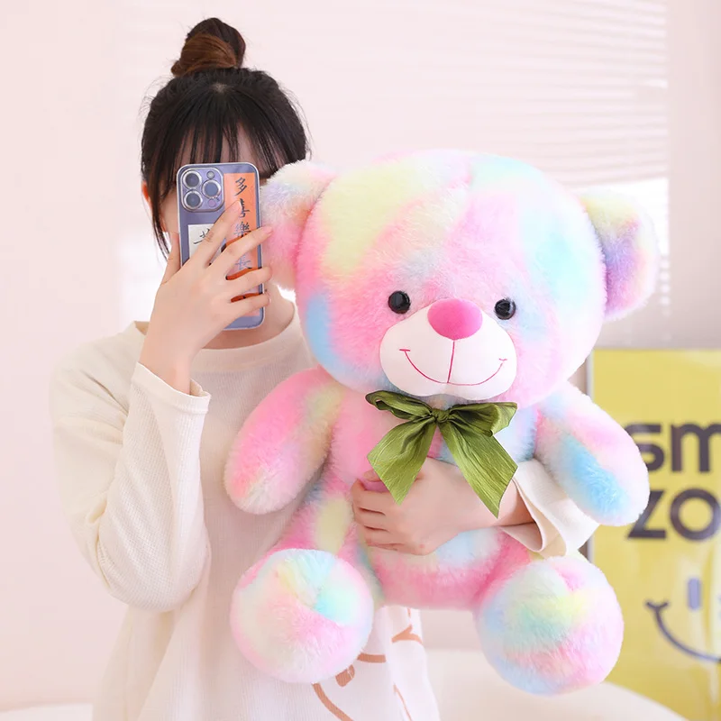 

Kawaii Teddy Bear Plush Toys Stuffed Bear Toys Plushie Colorful Teddy Doll For Kids Soft Fluffy Animal Baby Doll Girls Gifts