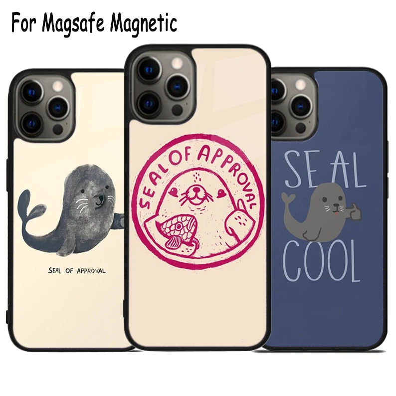 Забавная печать одобрение Беспроводная зарядка Magsafe чехол для телефона iPhone 15 16 14