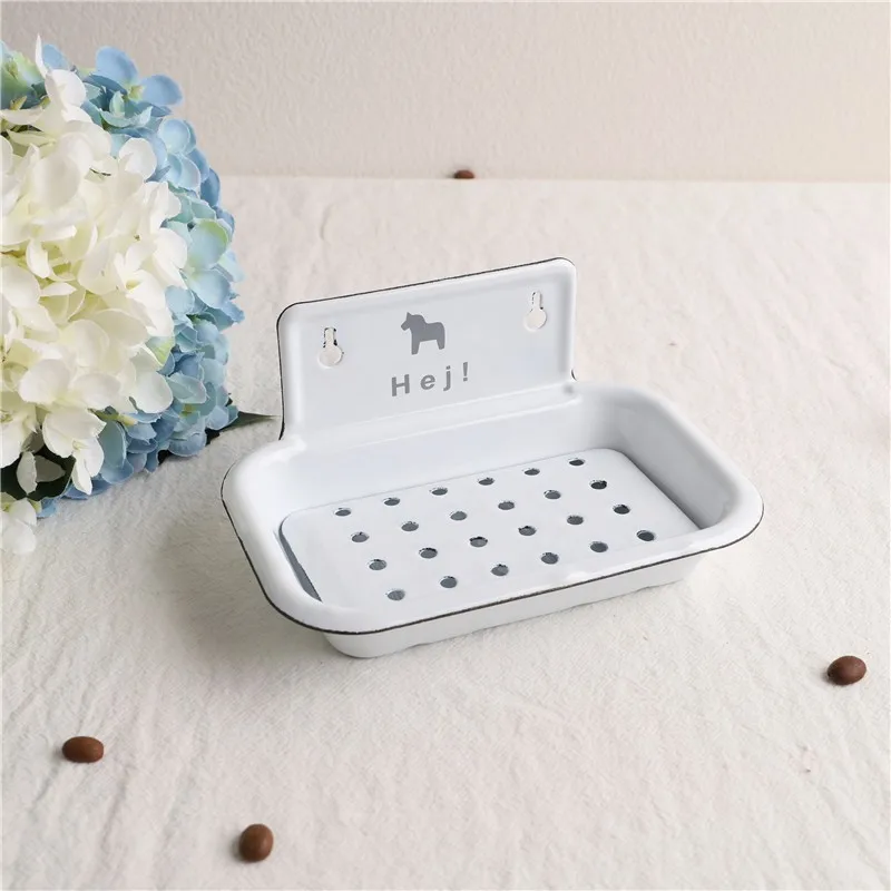 

Cockhorse Enamel Bathroom Wall Hanging Drainage Soap Dish