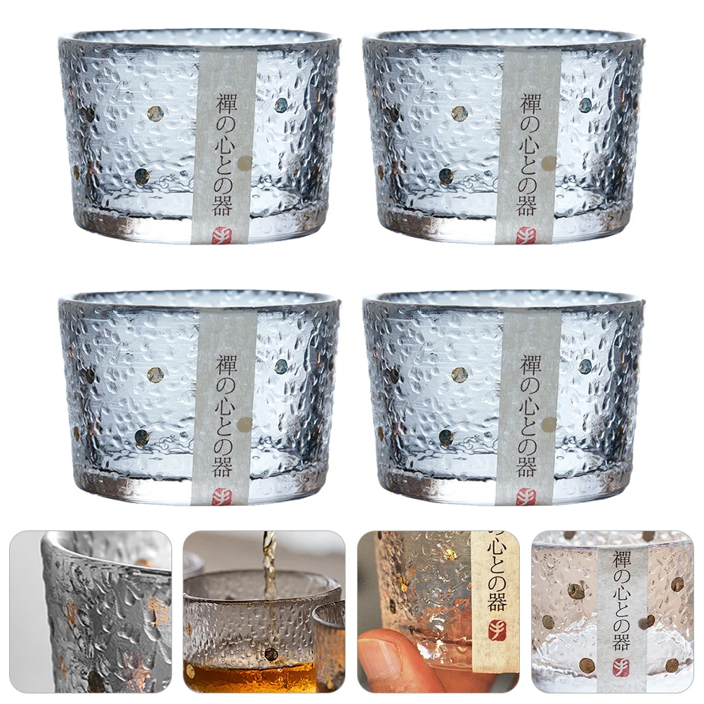 

4 Pcs Espresso Kcups Saki Set Chinese Sake Tea Ceramic Coffee Mugs Glass Japanese Glasses Whiskey Mini Shot