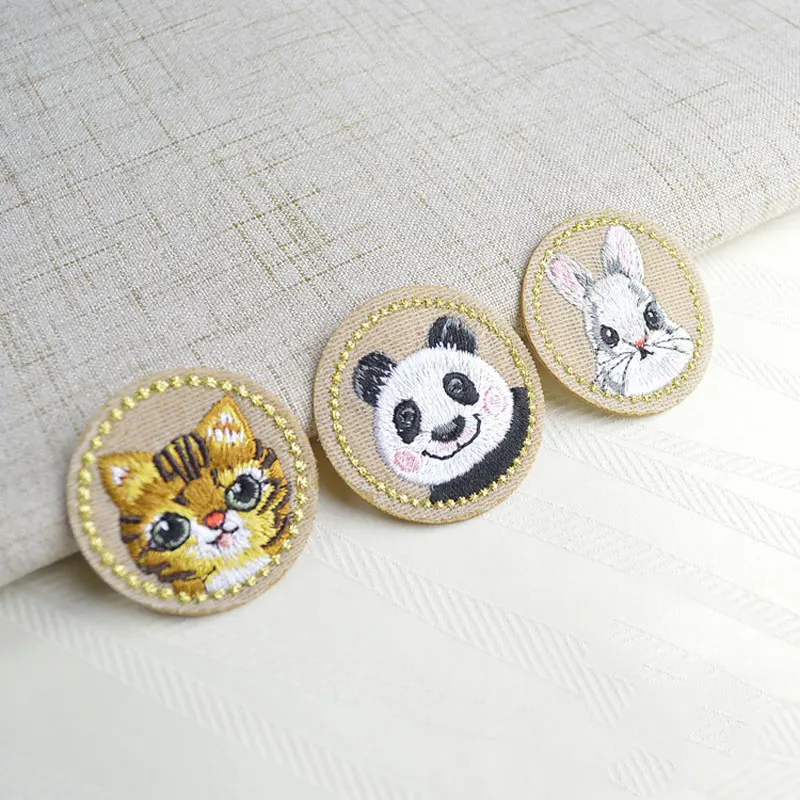 

Embroidered Patch Funny Animal Iron on Patches For Clothing Stickers DIY Cute Cartoon Clothing Thermoadhesive Patches On Clothes