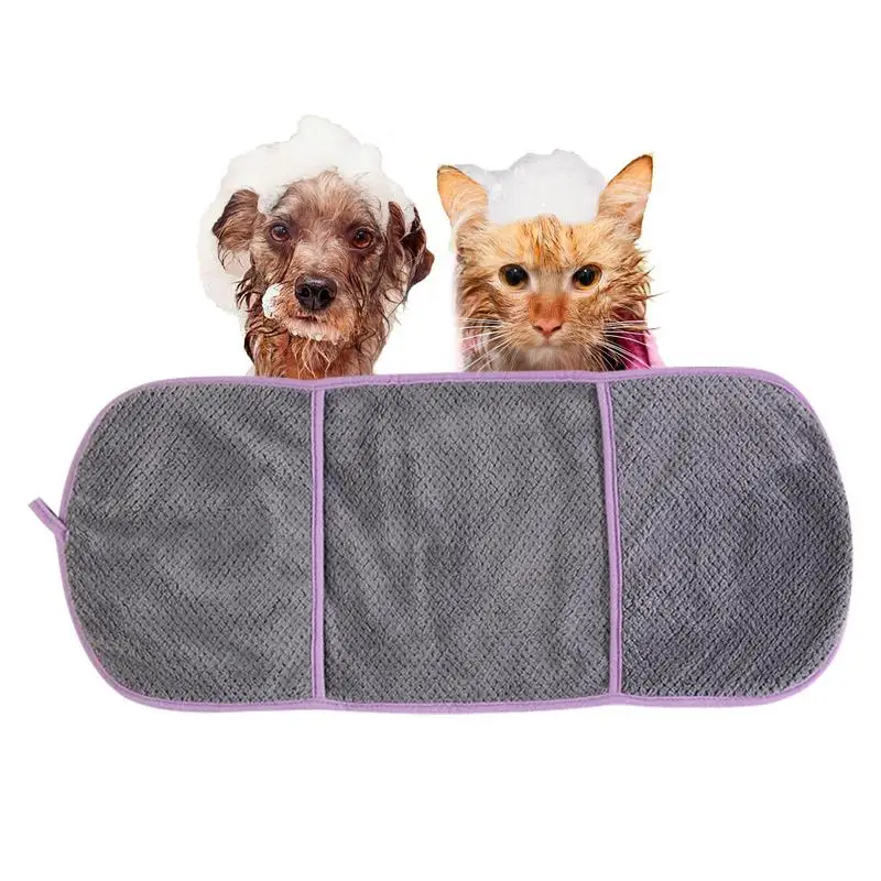 

Dog Bath Towel Dog Grooming Towels Pet Bath Towel Quick-drying Properties And Glove Shape For Great Absorption Ideal For Dog Cat