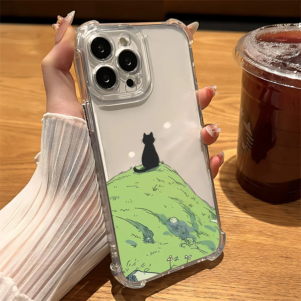 Фото Для iPhone 17 16 15 14 13 12 11 Pro Xs Max Air 16e 7 8 6 6s Plus XR SE 2020 2022 Чехол Green Hill Силиконовый противоударный чехол №4
