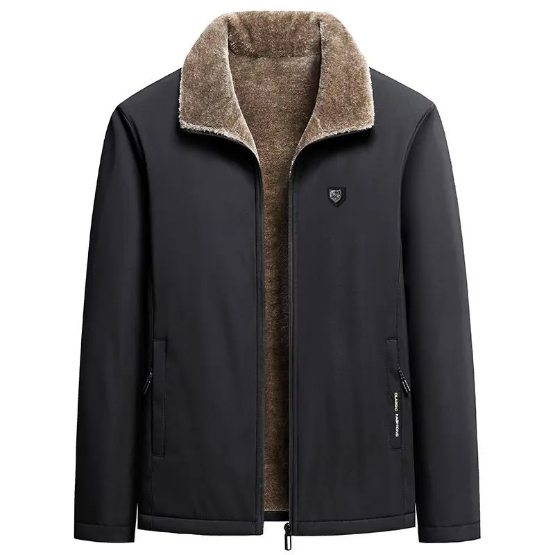 Winter Jacket Mens Parkas Thicken Warm Coat Man Stand Collar Jackets Solid Color Parka Coat Men Fashion New Streetwear F07