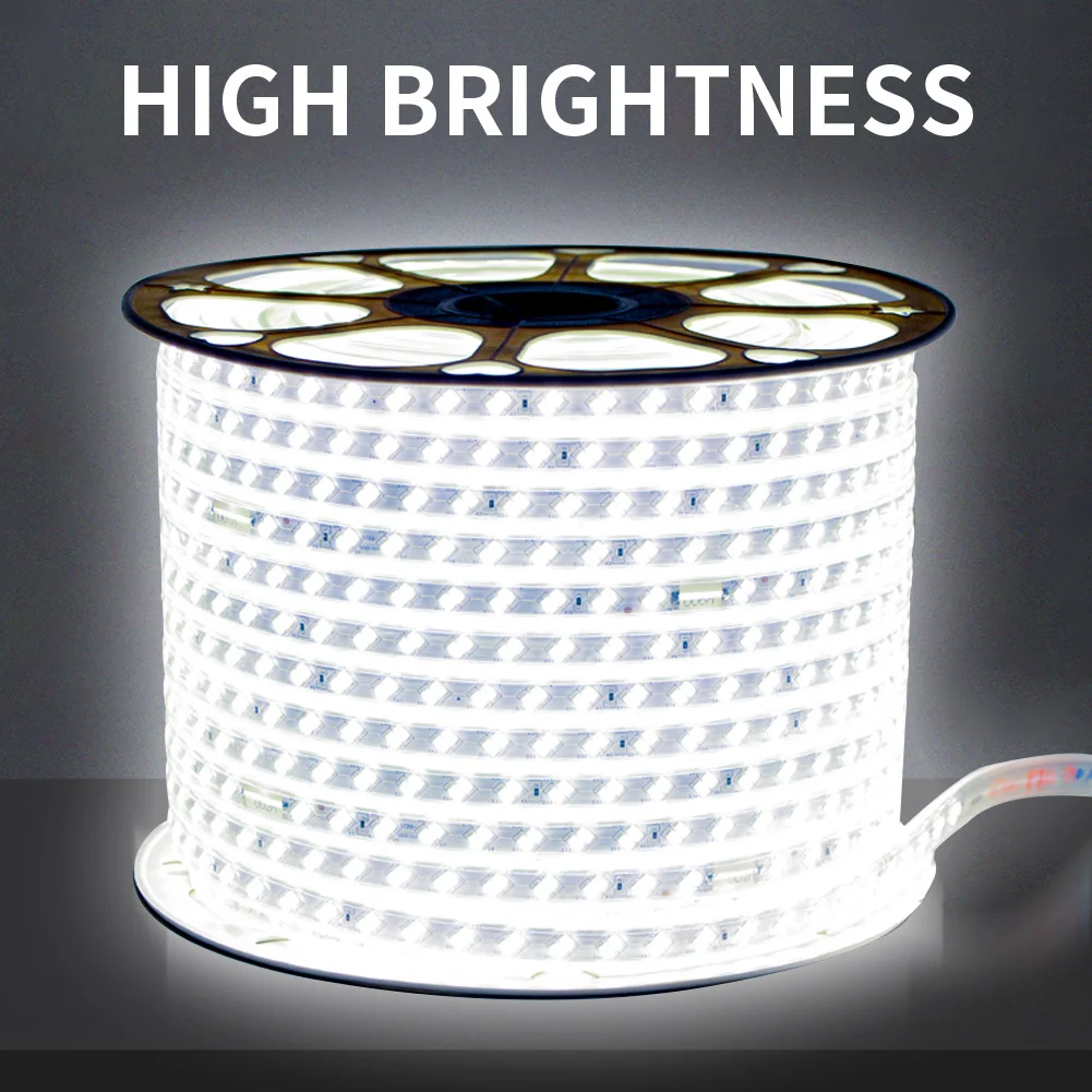 220V Led Light 5730 High Brightness 120LEDs/m Flexible Outdoor Waterproof Home Decor LED Strip Lights |