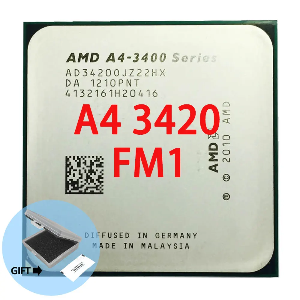 

AMD A4-Series A4-3420 A4 3420 2.8 GHz Dual-Core CPU Processor AD3420OJZ22HX Socket FM1