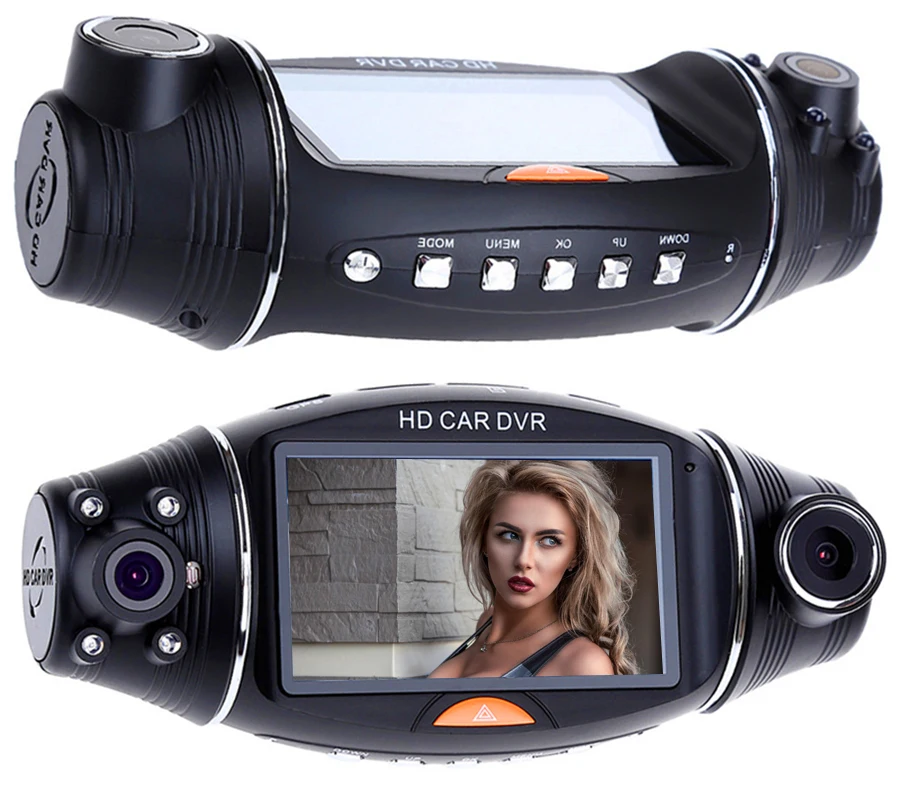 

R310 Dash Cam Car DVR Camera Car DVR GPS Dash Cam Recorder HD 1080P Night Vision IR Dual Lens GPS G-Sensor with 2.7" LCD Display