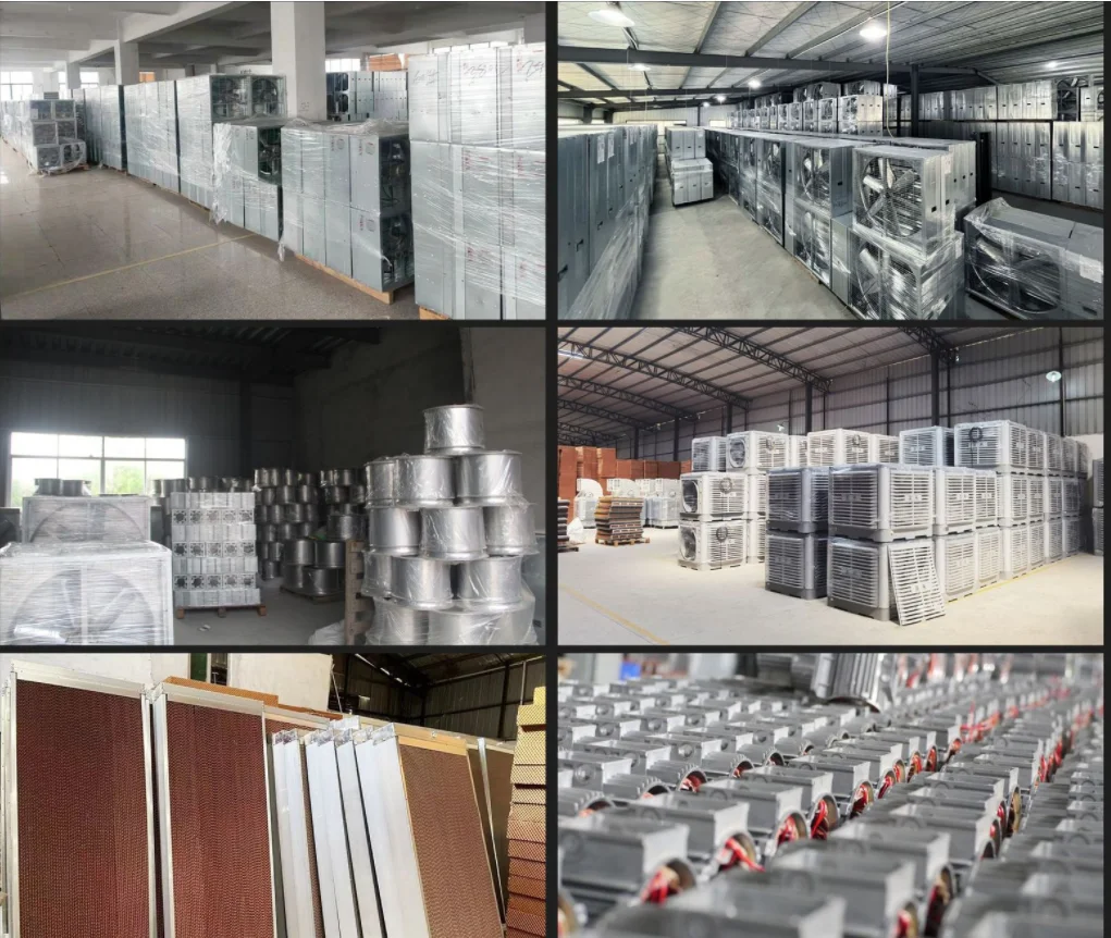 Промышленный вытяжной вентилятор коробочного типа для птицефабрики