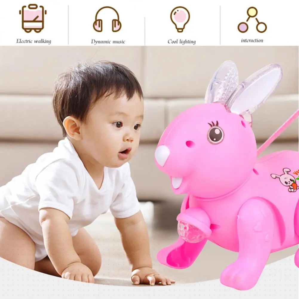 

Cool Lighting Plastic Entertainment Electronic Luminous Musical Animal with Leash Rope Luminous Animal Toy Birthday Gift