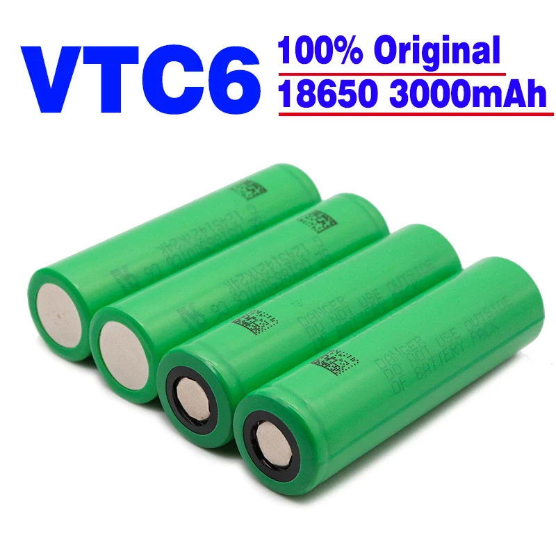 

Vtc6 3.7v 3000mah rechargeable li-ion 18650 battery for us18650 vtc6 30a toys flashlight tools