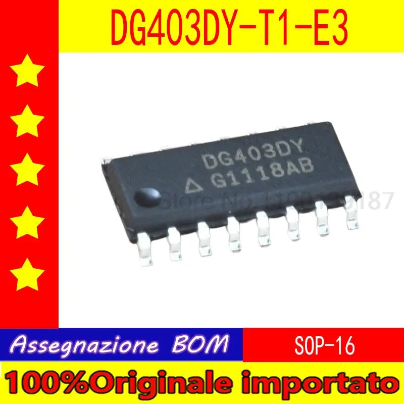 

10pcs/lot DG403DY-T1-E3 DG403DY DG408DY-T1-E3 DG408DY DG409DY-T1-E3 DG409DY SOP-16 CMOS analog multiplexer