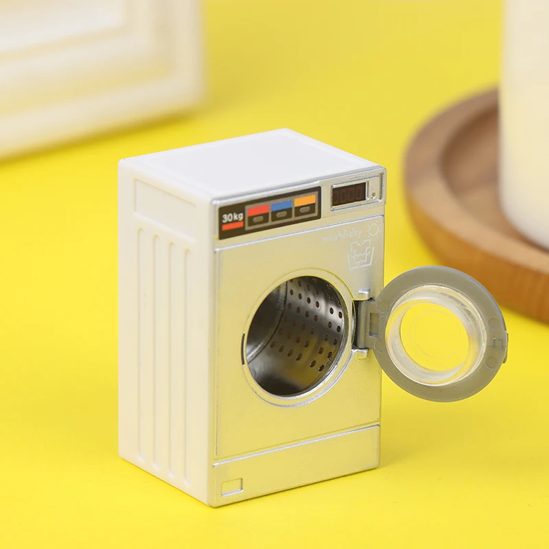 

1:12 миниатюрная стиральная машина для кукольного домика, бытовая техника, игрушка-украшение для стирки