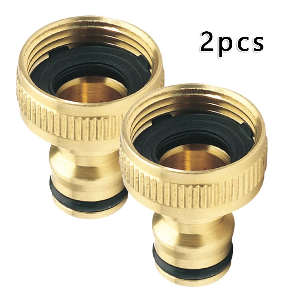 

2pcs Fitting 3/4" To 1/2" Thread Quick Connector Garden Irrigation Connector Faucet Nozzle Adapter Water Gun Joints Faucet Hose