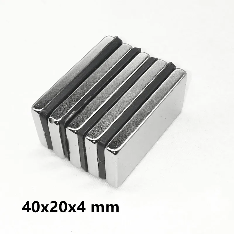 

2~30PCS 40x20x4 mm Block Powerful Magnets Thickness 4mm Neodymium Magnet 40x20x4mm Strong Permanent NdFeB Magnet 40*20*4 mm