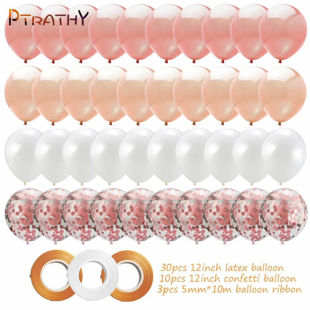 

12inch Mixed Rose Gold Confetti Latex Balloons Wedding Christmas Decoration Baby Shower Birthday Party Decor Air Balloons Globos
