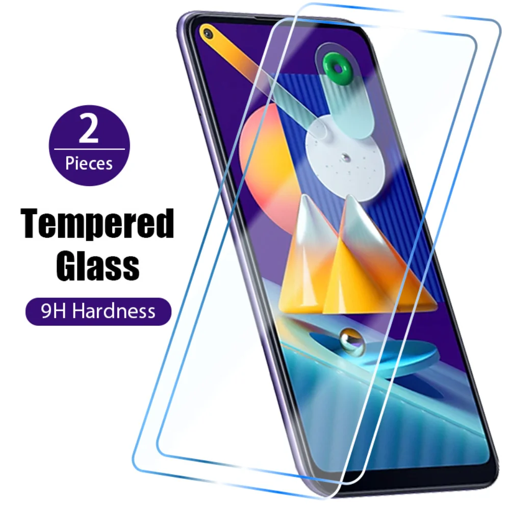 

2 Pcs! Transparency Film Protector for Samsung M31 M51 M21 M11 Tempered Protective Glass for Galaxy M10S M20 M30S M40 M01 M21S