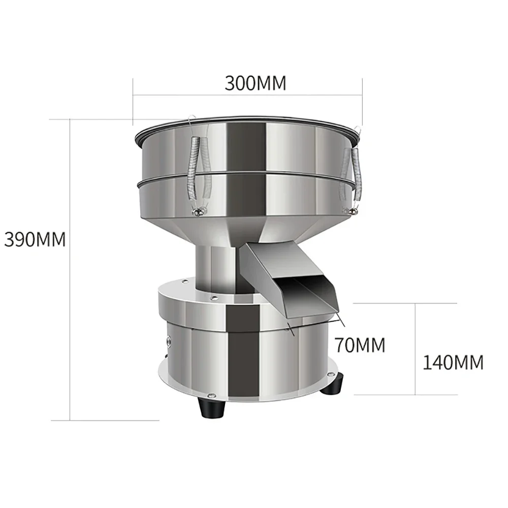 220 В электрическая скрининговая машина из нержавеющей стали вибрационная для