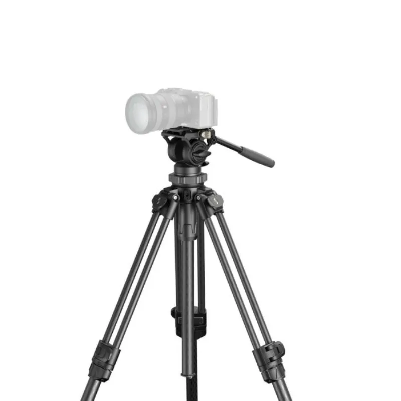 Фото Комплект видеостудийного штатива SmallRig AD-50 Pro 4420 из углеродного волокна, нагрузка до 6 кг, с флюидной головкой и быстросъемными пластинами №4