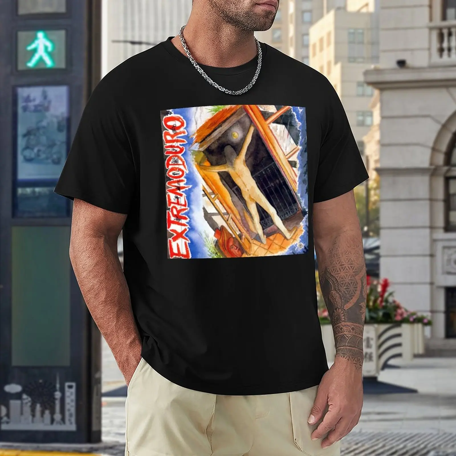 

Экстримодуро, футболка с круглым вырезом, спортивные забавные Новые футболки, новинка, фитнес, европейский размер