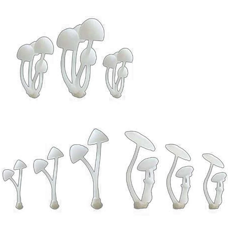 

9Pcs 3D Mini Mushroom Resin Filler Mould Filler Jewelry Making Supplies For Mini Landscape Art Resin DIY