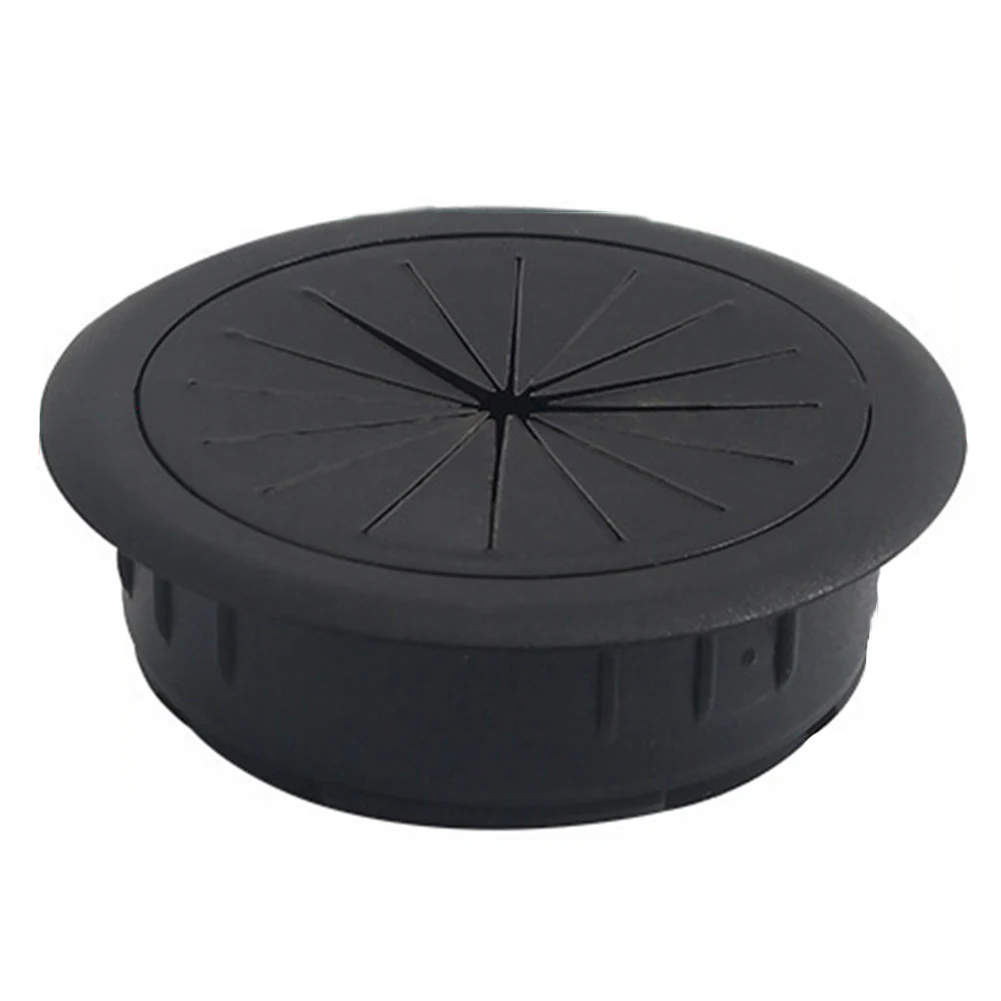 

Desktop Cable Box Cord Grommet Wire Hole Cover Line Outlet Port Threading Box Cover Office Computer Table Organizer