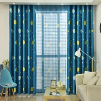planet star pattern blackout curtains for children baby kids boys living room curtains drapes modern window treatments curtain