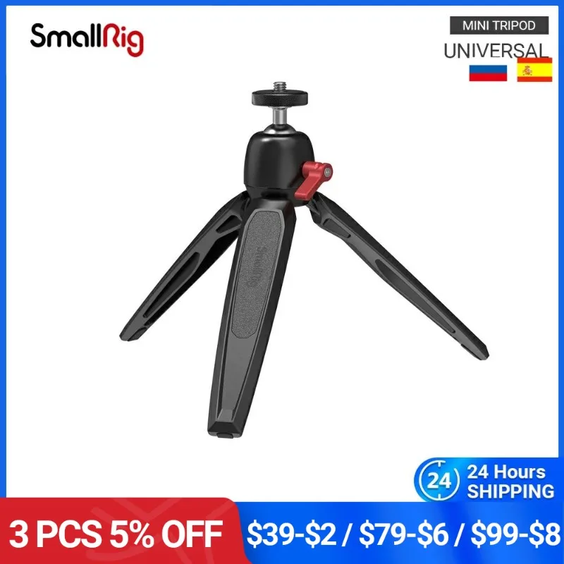 

SmallRig Universal Tabletop Aluminum Mini Tripod Flexible For Compact DSLRs/Mirrorless Cameras/Smartphones DIY Rig- 2429