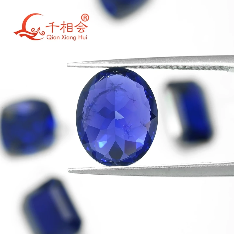 9x11 мм овальной формы Королевского синего цвета иттрий алюминий гранат