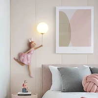 cartoon princess wall light led resin pink girl wall lamps for childrens room nursery lighting decoration 2022 hot new products